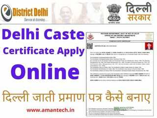 Delhi Caste Certificate Apply Online
