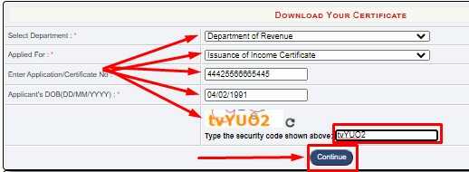 Download Income Certificate delhi