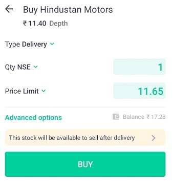Share Buy Page