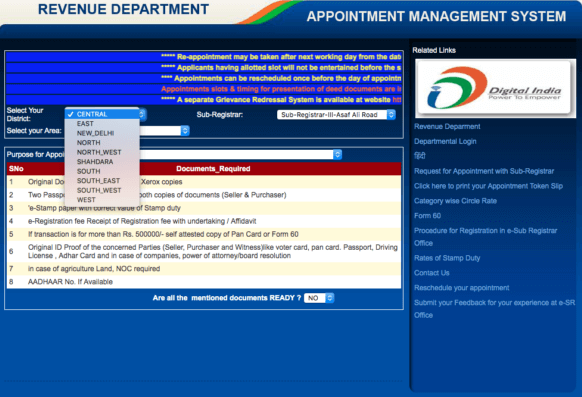 Delhi Property Online Registration