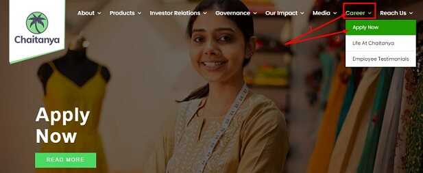 Chaitanya Finance Home Page