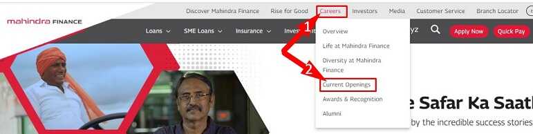 Mahindra Finance Home Page