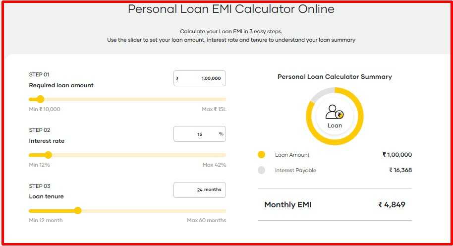 Shriram Finance Personal Loan Calculator