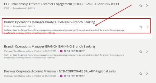 Kotak Bank Job Vacancy Page