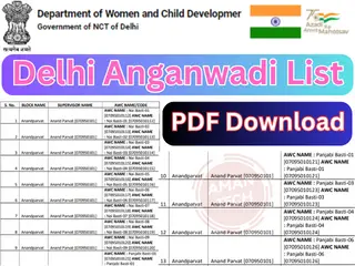 Delhi Anganwadi List